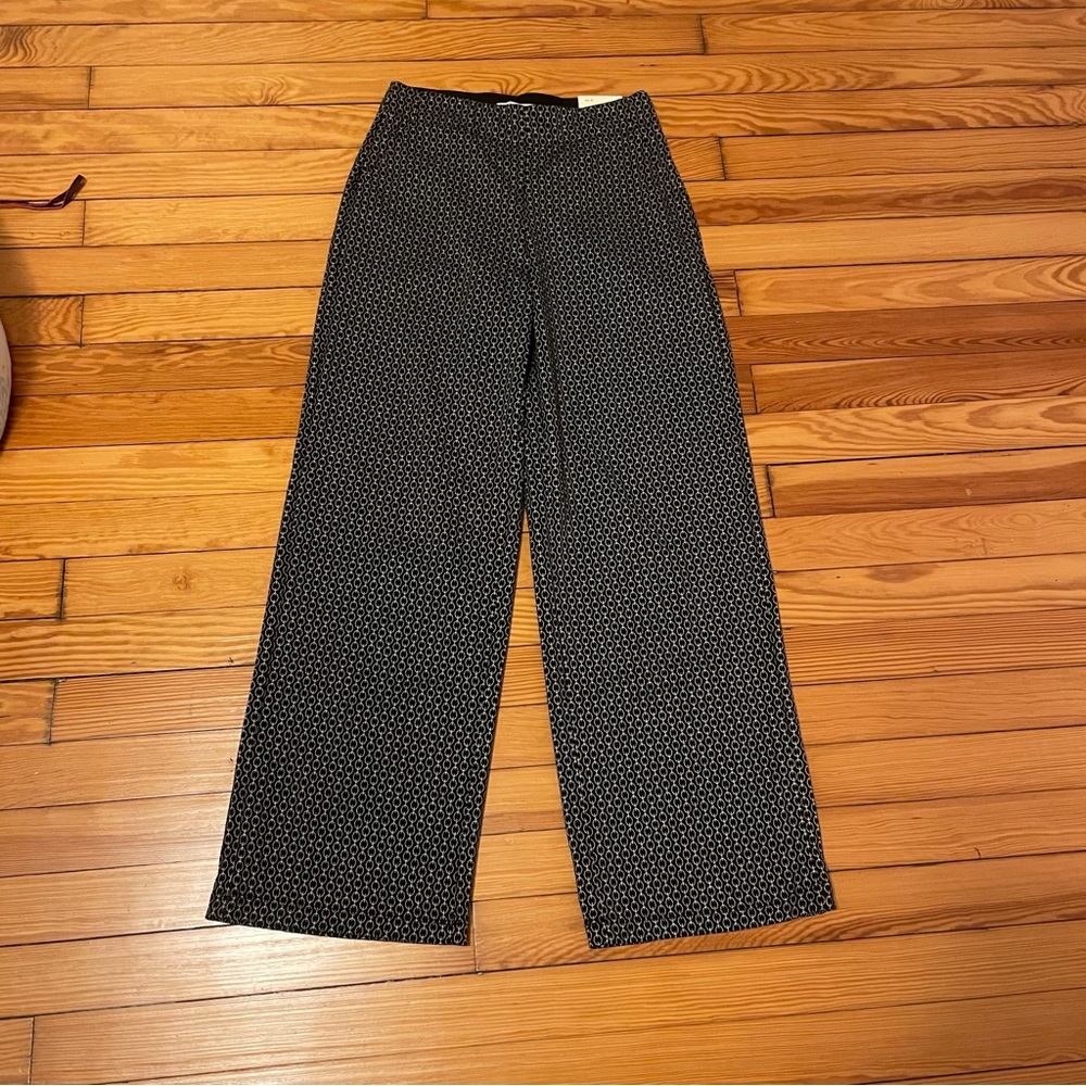 Max Studio Dress Pants Women’s Stretch Black And White Print High Waist - Picture 2 of 9